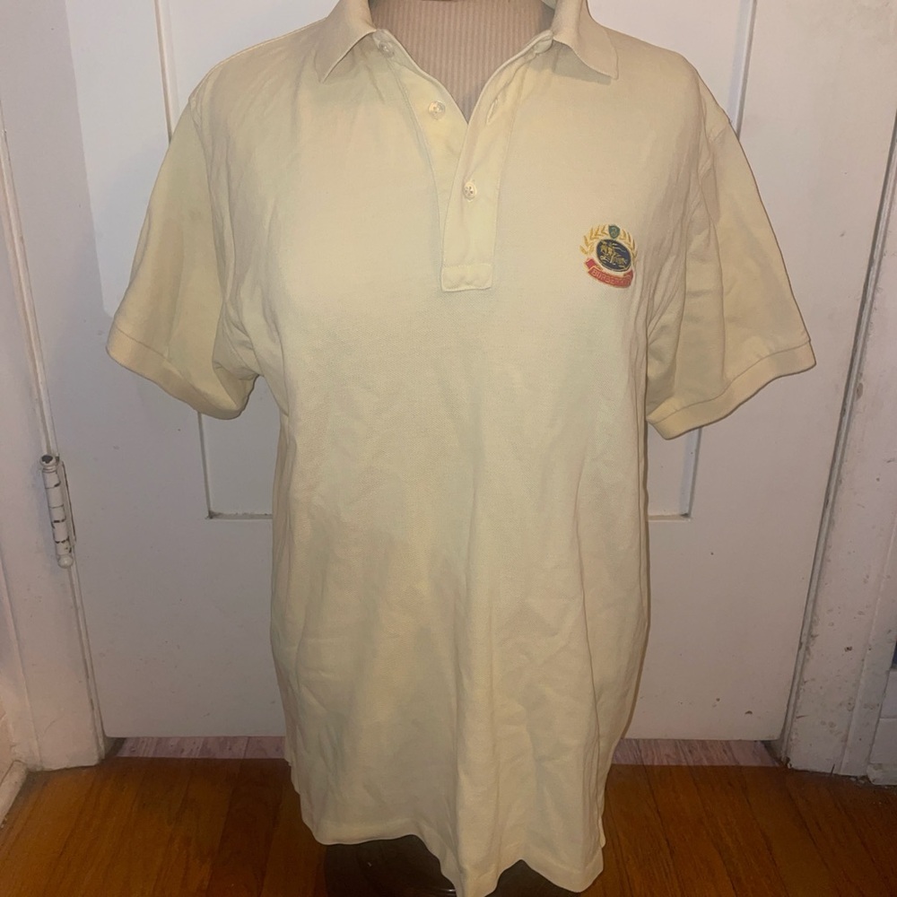 Burberrys Rare Vintage Yellow Crème Tan Size Small